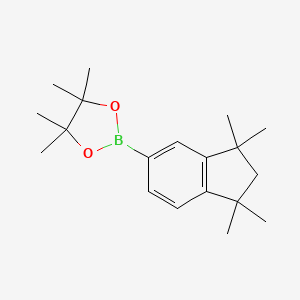4,4,5,5-tetramethyl-2-(1,1,3,3-tetramethyl-2,3-dihydro-1H-inden-5-yl)-1,3,2-dioxaborolane