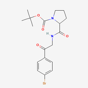 2-[2-(4-Bromo-phenyl)-2-oxo-ethylcarbamoyl]-pyrrolidine-1-carboxylic acid tert-butyl ester