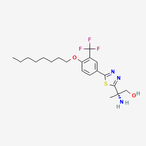 1,3,4-Thiadiazole-2-ethanol, beta-amino-beta-methyl-5-[4-(octyloxy)-3-(trifluoromethyl)phenyl]-, (betaS)-