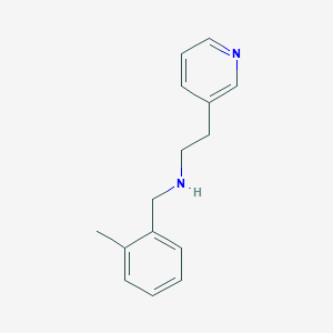 molecular formula C15H18N2 B8704629 N-[(2-methylphenyl)methyl]-2-pyridin-3-ylethanamine 