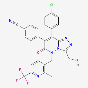 Benzonitrile, 4-[8-(4-chlorophenyl)-5,6-dihydro-3-(hydroxyMethyl)-5-[[2-Methyl-6-(trifluoroMethyl)-3-pyridinyl]Methyl]-6-oxo-1,2,4-triazolo[4,3-b]pyridazin-7-yl]-