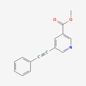 molecular formula C15H11NO2 B8704648 Methyl 5-(2-phenylethynyl)nicotinate 
