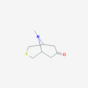 molecular formula C8H13NOS B8704670 9-Methyl-3-thia-9-azabicyclo[3.3.1]nonan-7-one 