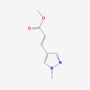 molecular formula C8H10N2O2 B8704673 methyl 3-(1-methyl-1H-pyrazol-4-yl)prop-2-enoate 