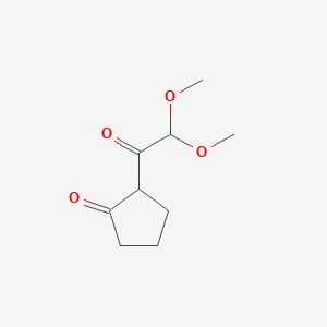 molecular formula C9H14O4 B8704710 2-(2,2-Dimethoxyacetyl)cyclopentan-1-one 
