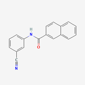 molecular formula C18H12N2O B8704821 N-(3-cyanophenyl)naphthalene-2-carboxamide 