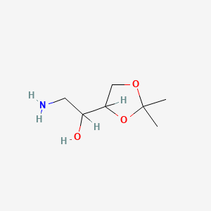 molecular formula C7H15NO3 B8704895 alpha-(Aminomethyl)-2,2-dimethyl-1,3-dioxolane-4-methanol CAS No. 87032-71-1