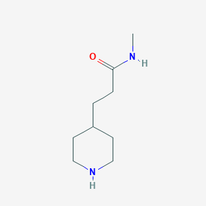 molecular formula C9H18N2O B8704934 N-methyl-3-(piperidin-4-yl)propanamide 