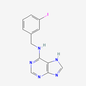 molecular formula C12H10IN5 B8704963 9H-Purin-6-amine,N-[(3-iodophenyl)methyl]- 