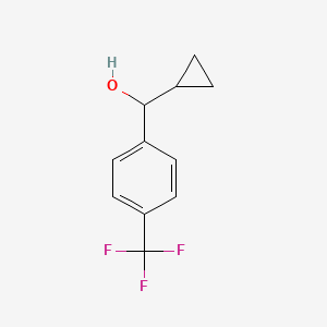 molecular formula C11H11F3O B8705080 Benzenemethanol, alpha-cyclopropyl-4-(trifluoromethyl)- 