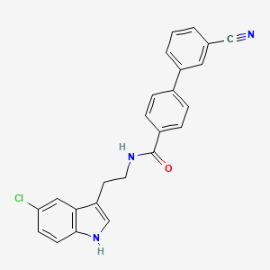 molecular formula C24H18ClN3O B8705086 N-[2-(5-Chloro-1H-indol-3-yl)ethyl]-3'-cyanobiphenyl-4-carboxamide 