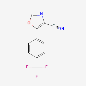 molecular formula C11H5F3N2O B8705099 5-[4-(Trifluoromethyl)phenyl]oxazole-4-carbonitrile 