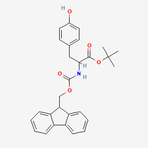 molecular formula C28H29NO5 B8705314 tert-Butyl (((9H-fluoren-9-yl)methoxy)carbonyl)-D-tyrosinate 