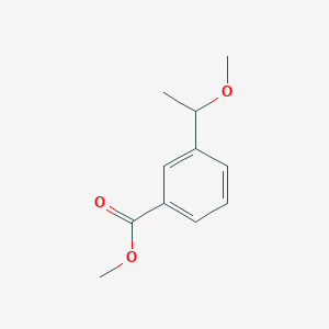 molecular formula C11H14O3 B8705389 3-(1-Methoxy-ethyl)-benzoic acid methyl ester 