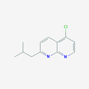 molecular formula C12H13ClN2 B8705423 1,8-Naphthyridine, 5-chloro-2-(2-methylpropyl)- 