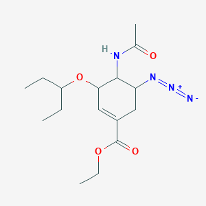 molecular formula C16H26N4O4 B8705491 Ethyl(3R,4R,5S)-4-N-Acetamido-5-azido-3-(1-ethylpropoxy)-1-cyclohexene-1-carboxylate 