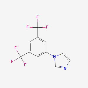 molecular formula C11H6F6N2 B8705560 1-(3,5-Bis(trifluoromethyl)phenyl)-1H-imidazole 