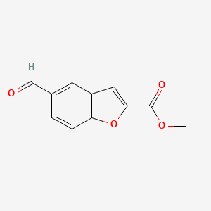 molecular formula C11H8O4 B8705608 methyl 5-formyl-1-benzofuran-2-carboxylate 