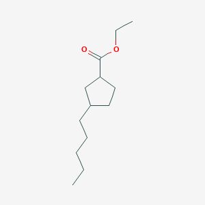 molecular formula C13H24O2 B8705640 Ethyl 3-pentylcyclopentanecarboxylate CAS No. 6945-46-6