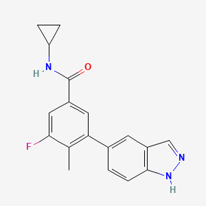 N-Cyclopropyl-3-fluoro-5-(1H-indazol-5-yl)-4-methylbenzamide