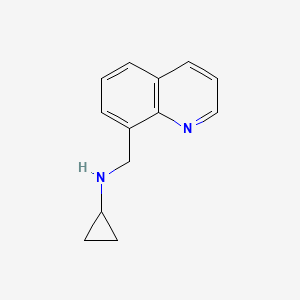 molecular formula C13H14N2 B8705650 N-(quinolin-8-ylmethyl)cyclopropanamine 