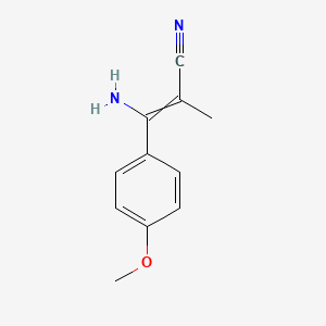 molecular formula C11H12N2O B8705656 (Z)-3-amino-3-(4-methoxyphenyl)-2-methylprop-2-enenitrile 