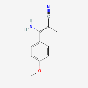 3-Amino-3-(4-methoxyphenyl)-2-methylprop-2-enenitrile