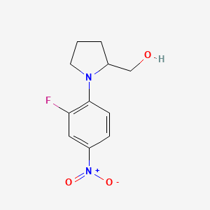 molecular formula C11H13FN2O3 B8705685 (1-(2-Fluoro-4-nitrophenyl)pyrrolidin-2-yl)methanol 