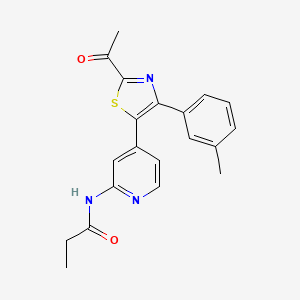 N-[4-[2-Acetyl-4-(3-methylphenyl)-1,3-thiazol-5-YL]-2-pyridyl]propionamide