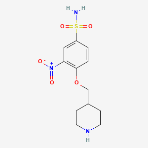 3-Nitro-4-(piperidin-4-ylmethoxy)benzenesulfonamide