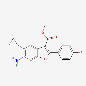 Methyl 6-amino-5-cyclopropyl-2-(4-fluorophenyl)-1-benzofuran-3-carboxylate