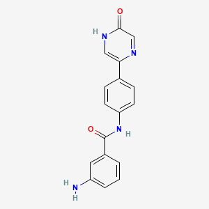 molecular formula C17H14N4O2 B8705885 3-Amino-N-(4-(5-oxo-4,5-dihydropyrazin-2-yl)phenyl)benzamide CAS No. 89541-60-6