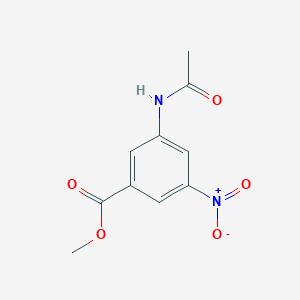 molecular formula C10H10N2O5 B8706043 Methyl 3-acetamido-5-nitrobenzoate 