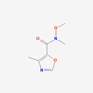 molecular formula C7H10N2O3 B8706051 N-Methoxy-N,4-dimethyl-5-oxazolecarboxamide 