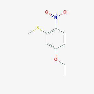 molecular formula C9H11NO3S B8706080 4-Ethoxy-2-(methylsulfanyl)-1-nitrobenzene CAS No. 60658-35-7
