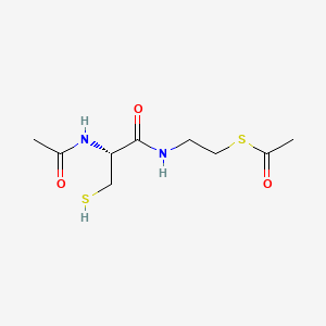 Ethanethioic acid, S-(2-(((2R)-2-(acetylamino)-3-mercapto-1-oxopropyl)amino)ethyl)ester