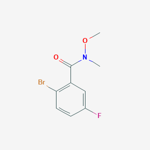 molecular formula C9H9BrFNO2 B8706233 2-Bromo-5-fluoro-N-methoxy-N-methylbenzamide 