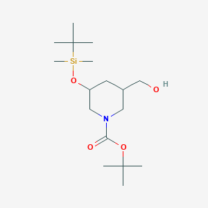 Tert-butyl 3-(tert-butyldimethylsilyloxy)-5-(hydroxymethyl)piperidine-1-carboxylate