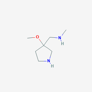 [(3-Methoxypyrrolidin-3-YL)methyl](methyl)amine