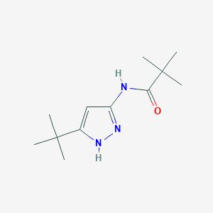 molecular formula C12H21N3O B8706352 Propanamide, N-[5-(1,1-dimethylethyl)-1H-pyrazol-3-yl]-2,2-dimethyl- CAS No. 84958-61-2