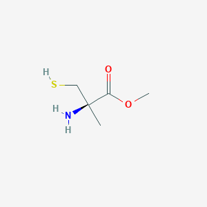 molecular formula C5H11NO2S B8706372 (R)-2-Methyl-2-amino-3-mercaptopropanoic acid methyl ester 