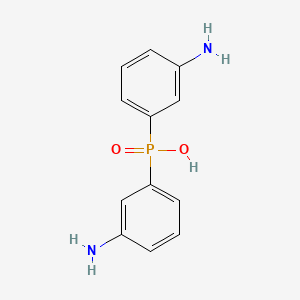 molecular formula C12H13N2O2P B8706380 Phosphinic acid, bis(m-aminophenyl)- CAS No. 25806-71-7