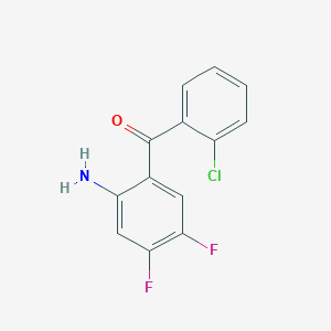 molecular formula C13H8ClF2NO B8706411 (2-Amino-4,5-difluorophenyl)(2-chlorophenyl)methanone CAS No. 882531-51-3