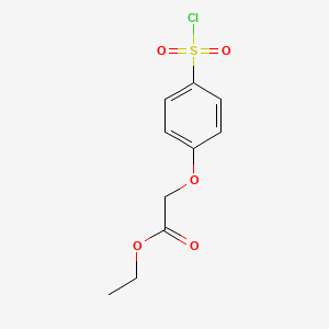 molecular formula C10H11ClO5S B8706425 Ethyl 4-chlorosulfonylphenoxyacetate 