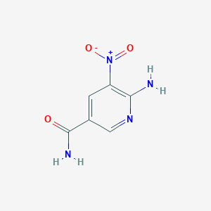 molecular formula C6H6N4O3 B8706429 6-Amino-5-nitro-nicotinamide CAS No. 159890-55-8