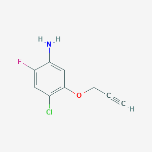 molecular formula C9H7ClFNO B8706451 4-Chloro-2-fluoro-5-propargyloxyaniline CAS No. 84478-65-9