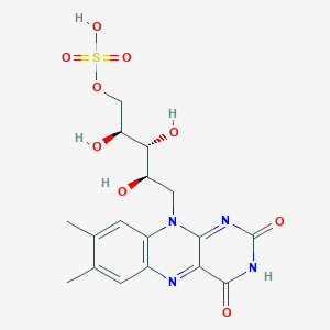 molecular formula C17H20N4O9S B087065 [(2S,3R,4R)-5-(7,8-dimethyl-2,4-dioxobenzo[g]pteridin-10-yl)-2,3,4-trihydroxypentyl] hydrogen sulfate CAS No. 1107-62-6