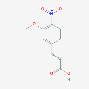molecular formula C10H9NO5 B8706532 3-(3-Methoxy-4-nitrophenyl)prop-2-enoic acid CAS No. 104274-19-3