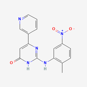 2-(2-methyl-5-nitroanilino)-4-pyridin-3-yl-1H-pyrimidin-6-one