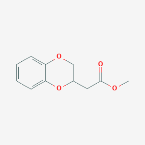 molecular formula C11H12O4 B8706714 Methyl (2,3-dihydro-1,4-benzodioxin-2-yl)acetate CAS No. 111042-25-2